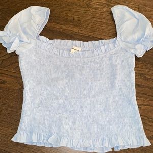 Off the shoulder scrunch top